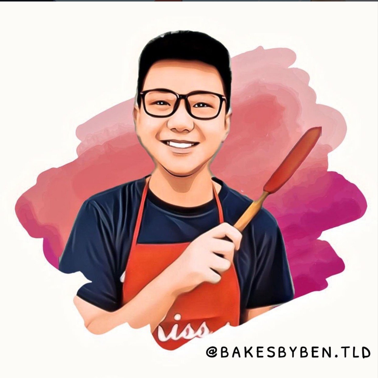 Ben's first Instagram post introducing his baking journey